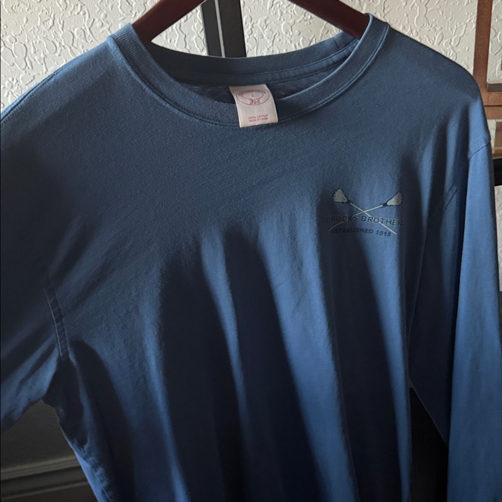 Brooks Brothers Classic Blue Long Sleeve Tee